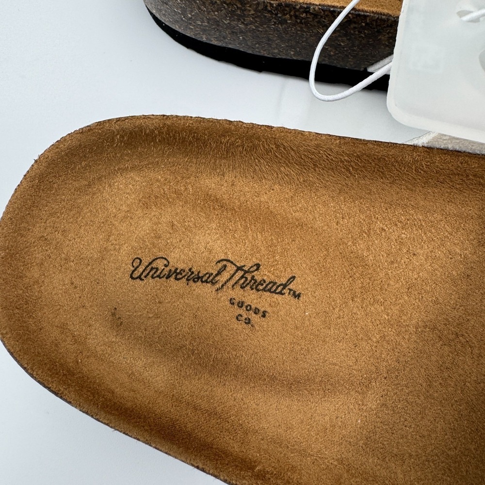 Universal Thread Devin Two-Band Footbed Sandal Silver Size 9.5 NWT‎ - Picture 7 of 9